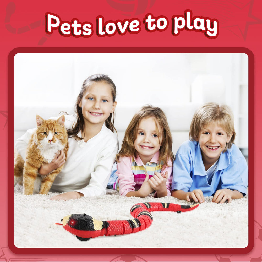 FauKait smart-sensing-snake obstacle avoidance prevents trapping during play.