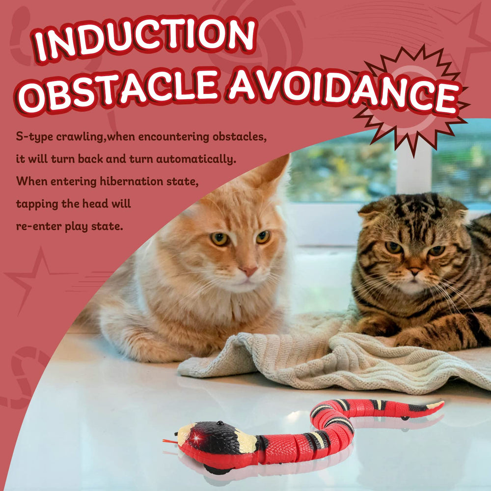 FauKait smart-sensing-snake side view highlights safe, engaging motion for cats and dogs.