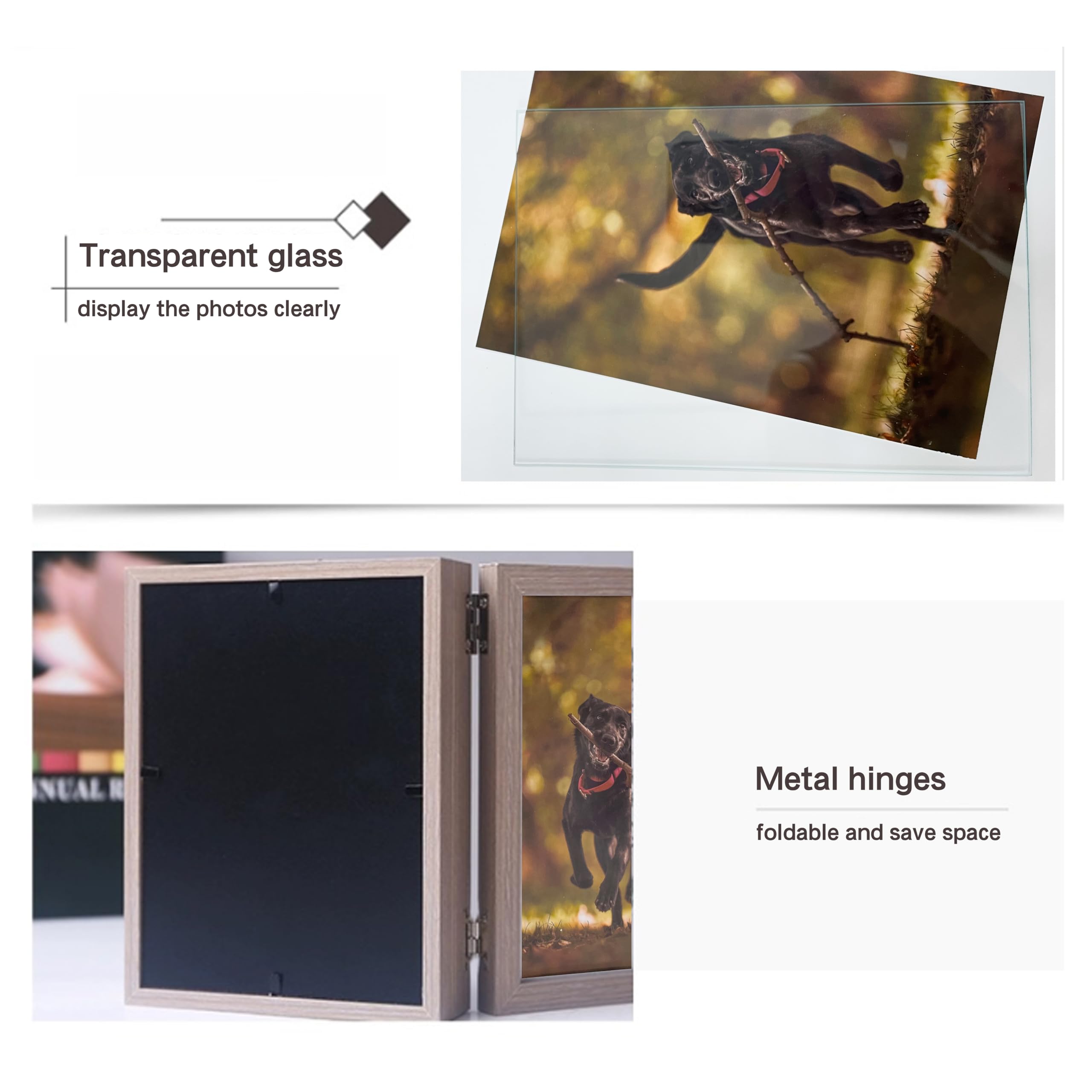Favonuovy 5x7 memorial frame with clear glass front beautifully showcases memories.