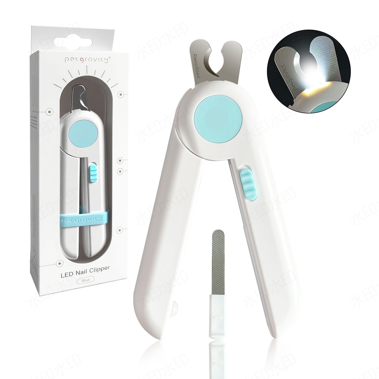 Fayeerewo Pet Nail Clippers Light safety guard prevents overcutting during grooming.