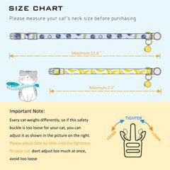 Faygarsle blueberry banana pattern collar pack side view showing matching design