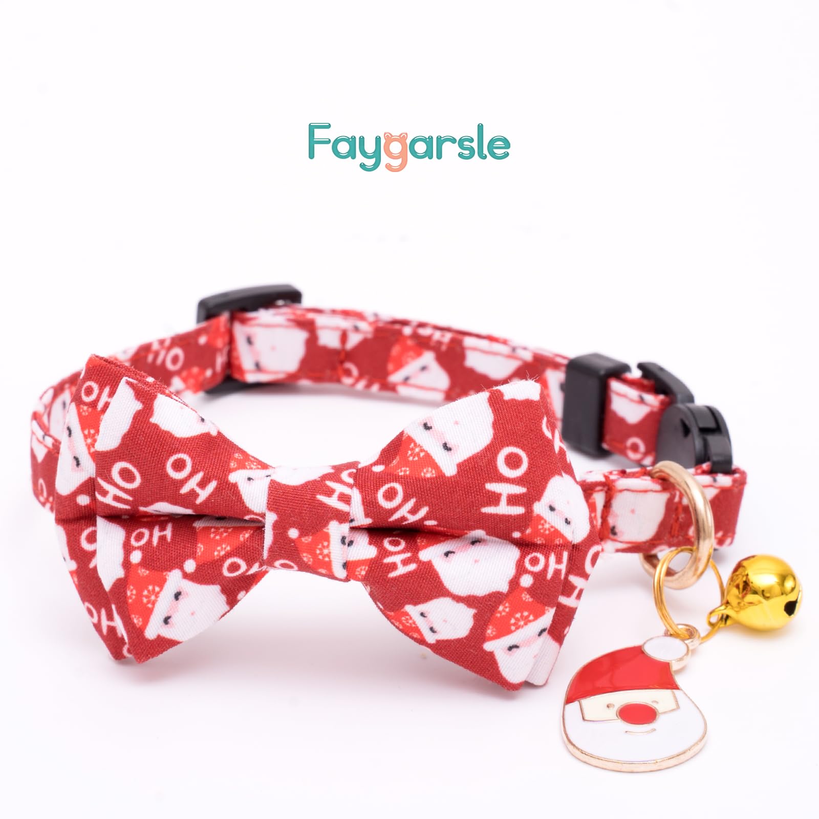Faygarsle cat bowtie closeup adds festive charm.