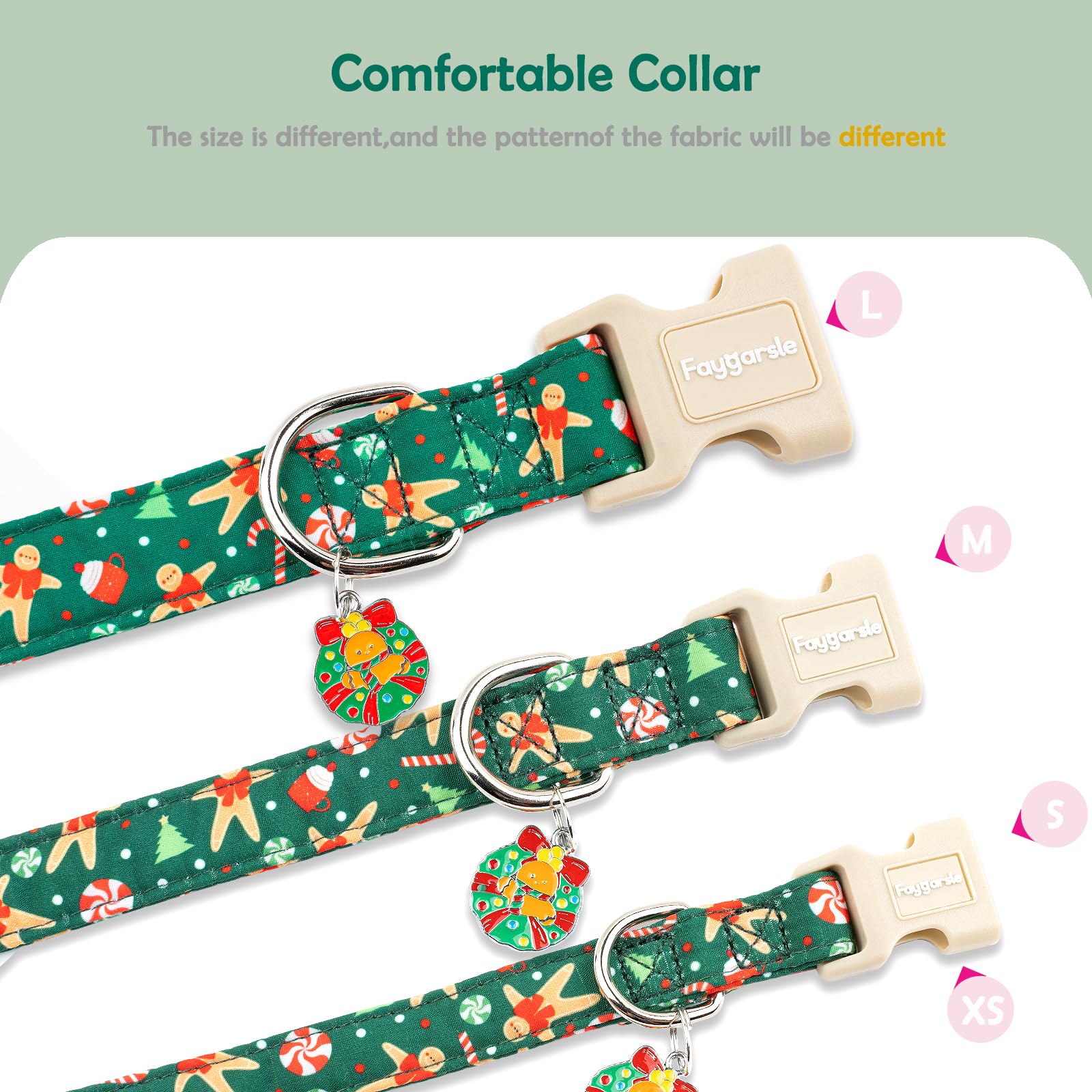 Faygarsle Christmas collar worn daily for comfortable festive wear.