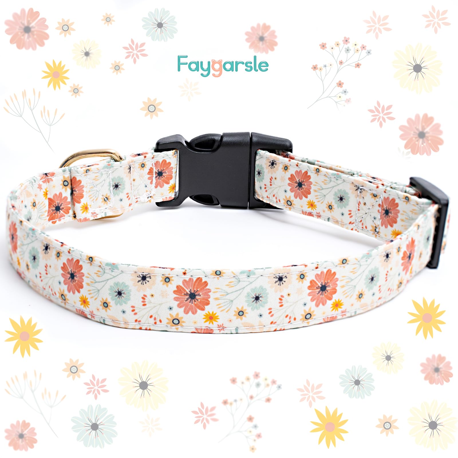 Faygarsle cotton collar with flower charms for stylish daily wear.