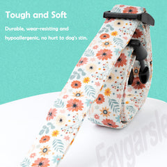 Faygarsle designer dog collar buckle and D-ring for easy securing.