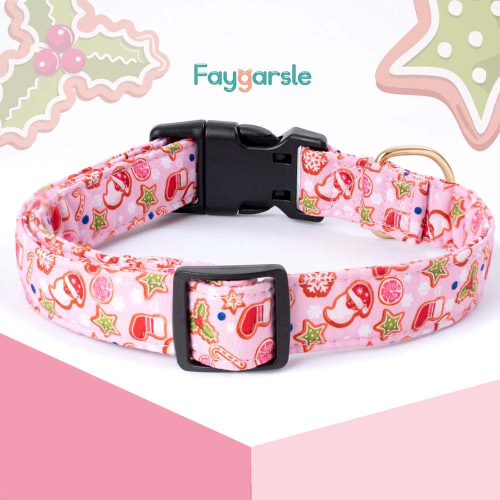 Faygarsle pink collar buckle closeup shows secure quick-release