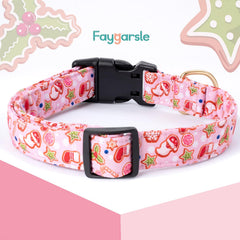 Faygarsle pink collar buckle closeup shows secure quick-release