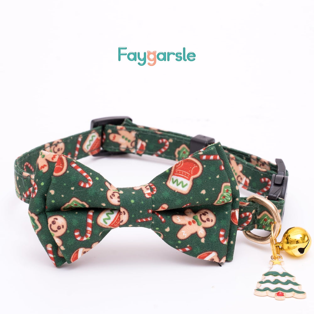 Faygarsle soft cotton fabric cat collar offers gentle everyday wear.