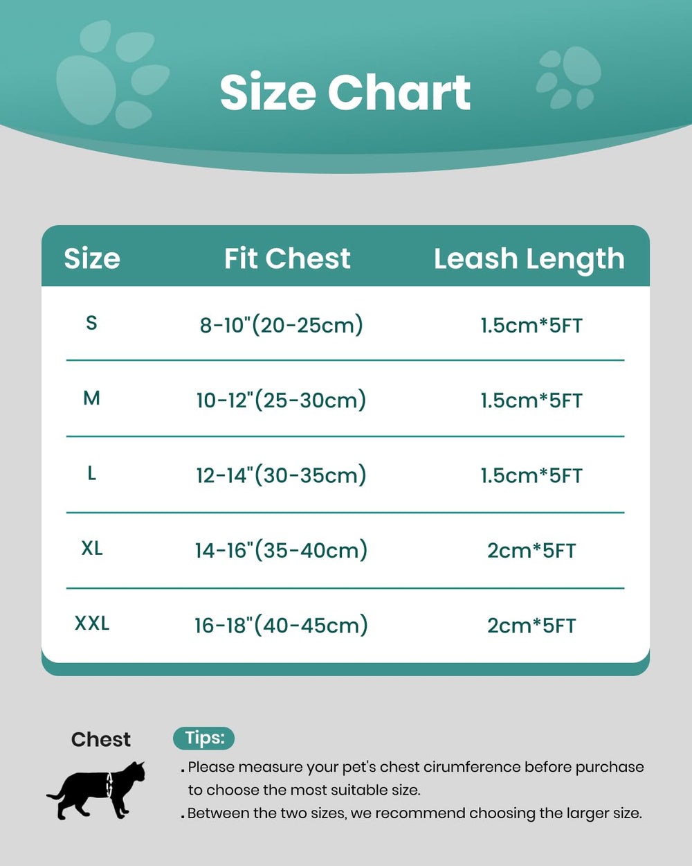 FAYOGOO adjustable-fit harness ensures snug, customizable escape-resistant fit