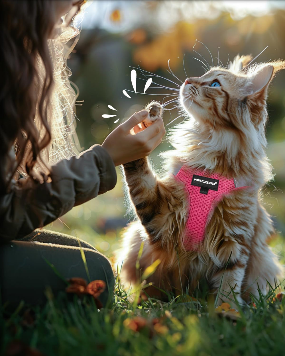 FAYOGOO cat harness size chart guide ensures proper fit before purchase.