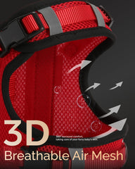 FAYOGOO puppy harness escape-proof—secure fit during energetic play and busy crowds.