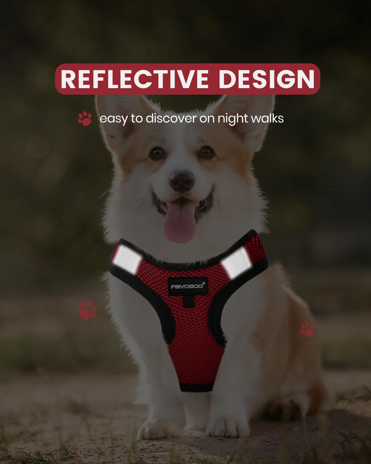 FAYOGOO step-in design shown for quick on-and-off during puppy training
