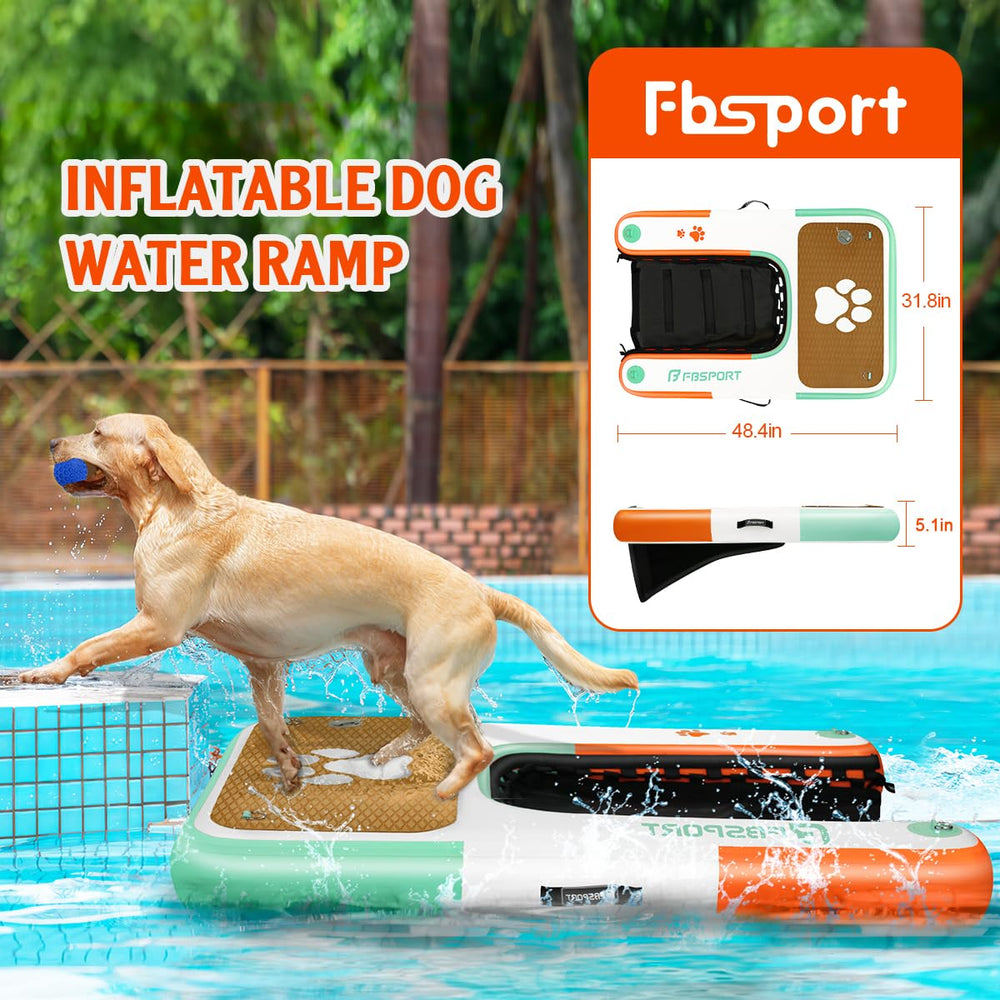 FBSPORT floating dock anti-slip surface provides stable traction for pets