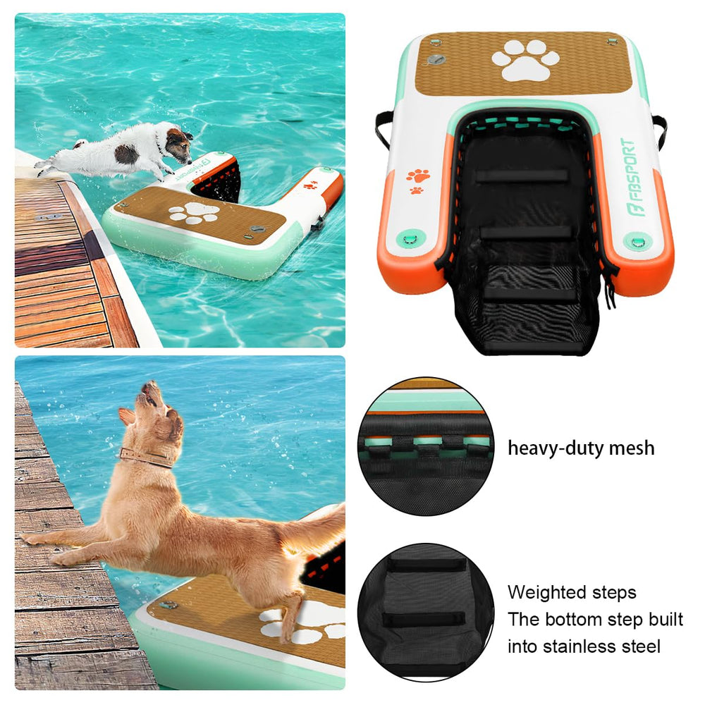 FBSPORT stable buoyancy platform conveys sturdy support for medium to large dogs