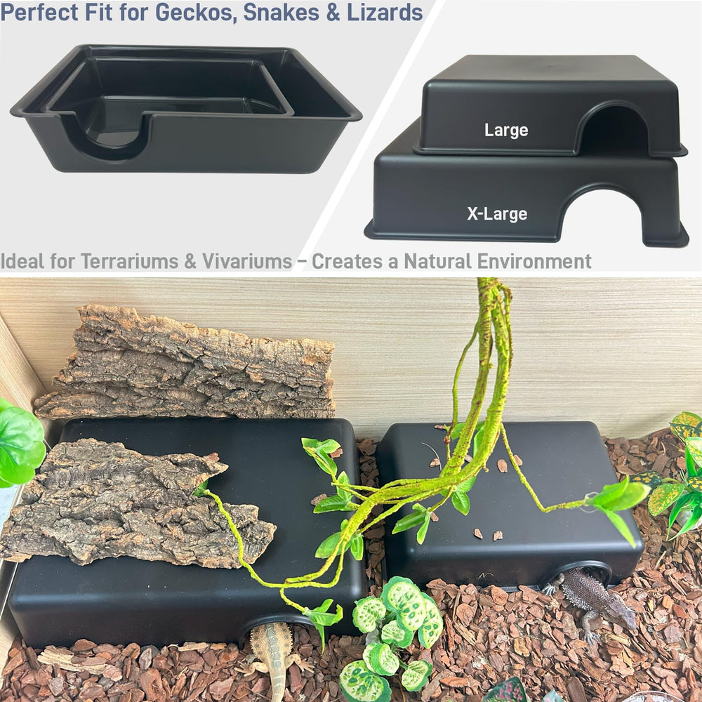 FCALIVV large reptile hide is easy to clean and maintain in busy tanks