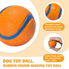 FCCUM bite-resistant dog ball 5cm with high bounce for lively play