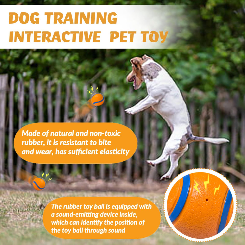 FCCUM built-in squeaker dog ball engages dogs without choking risks