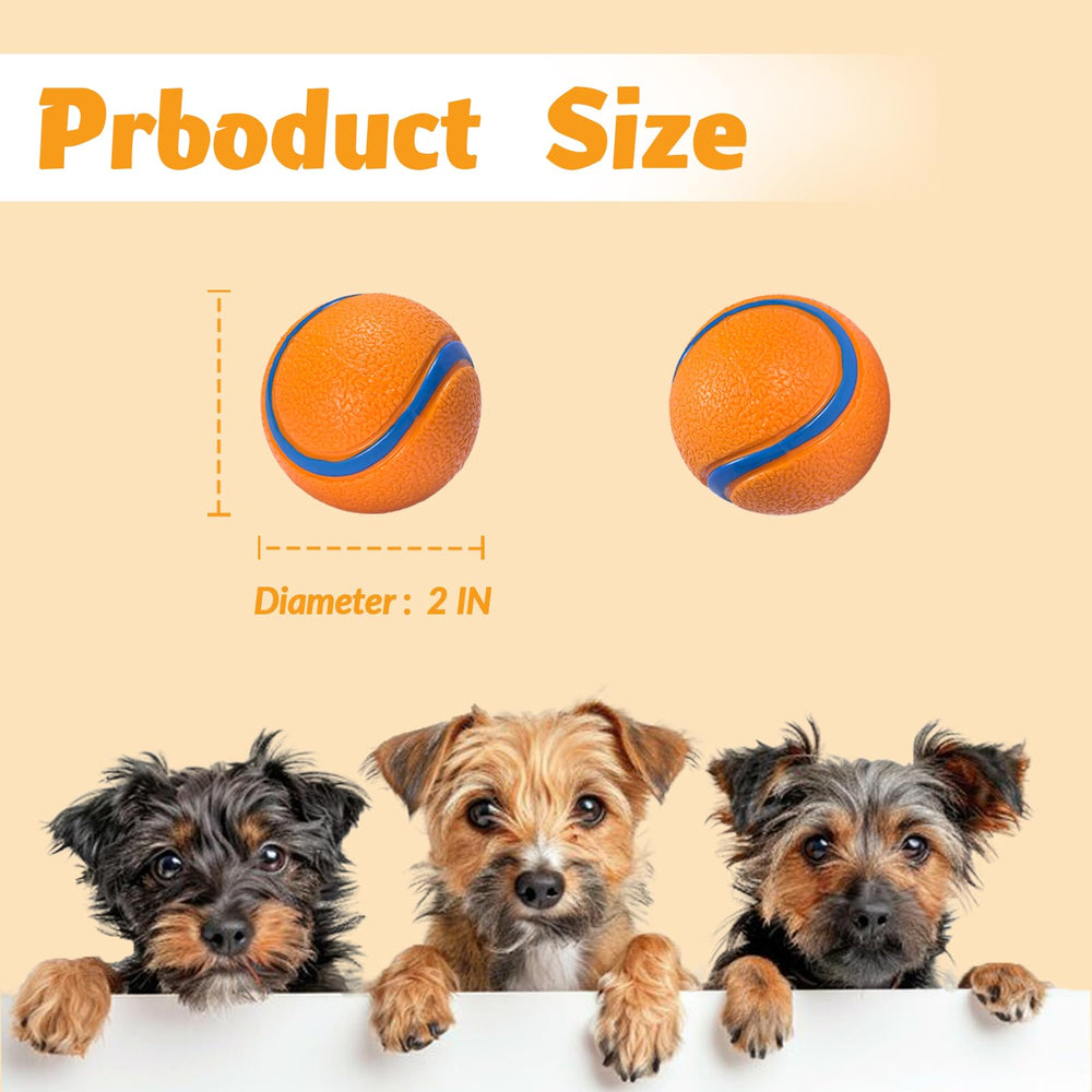 FCCUM two-color pack dog ball improves visibility during training