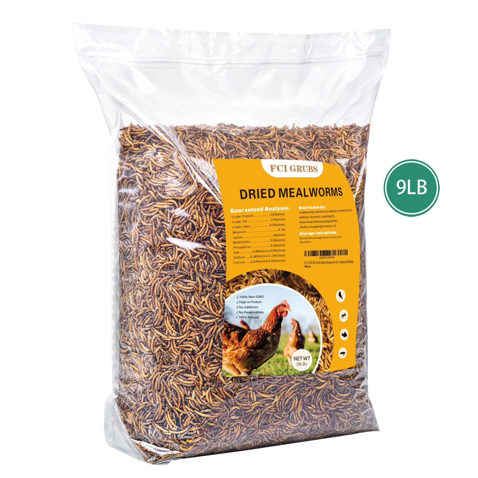 FCI GRUBS dried mealworms crispy texture crunch that chickens love