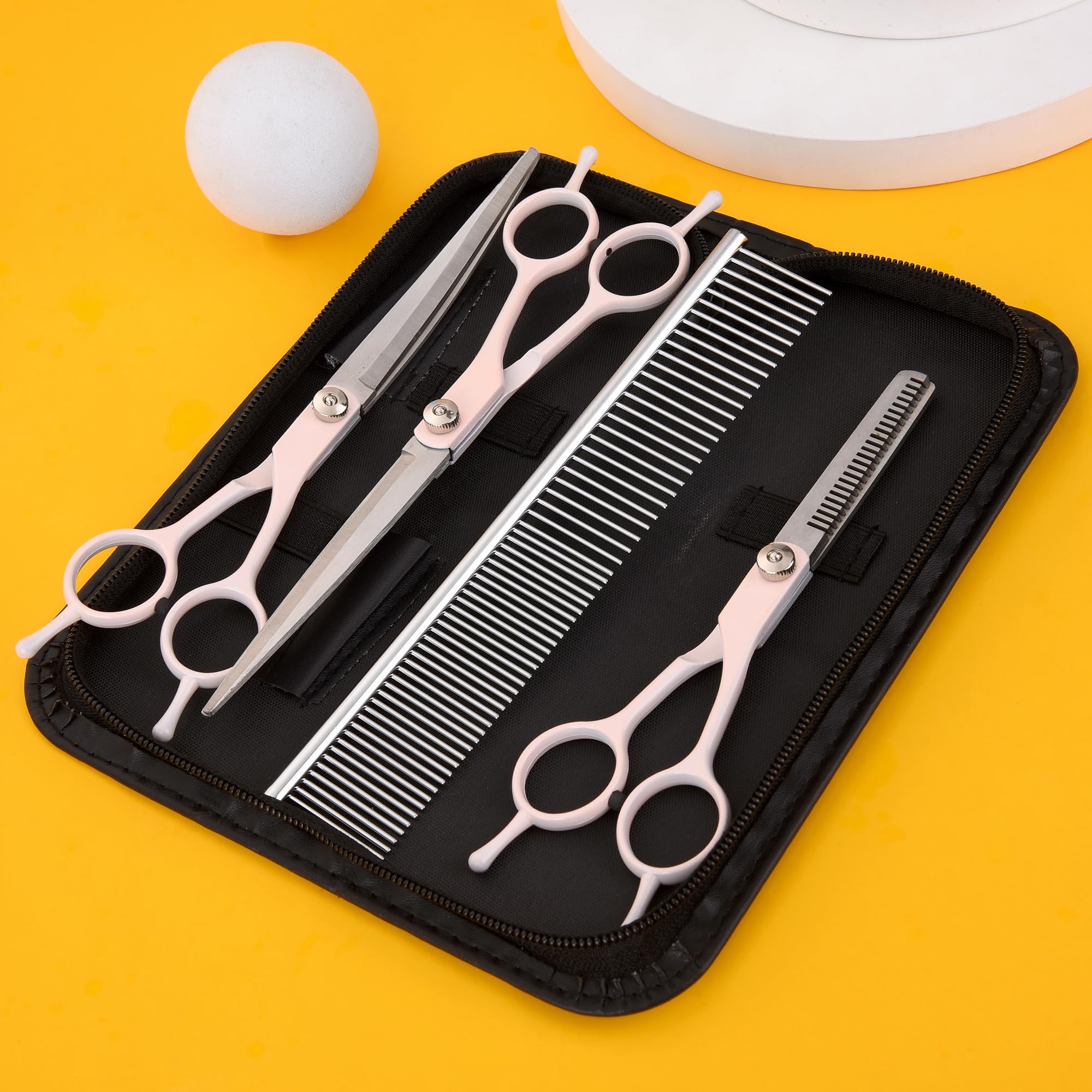 Fcysy dog grooming kit square tips prevent snagging around sensitive areas