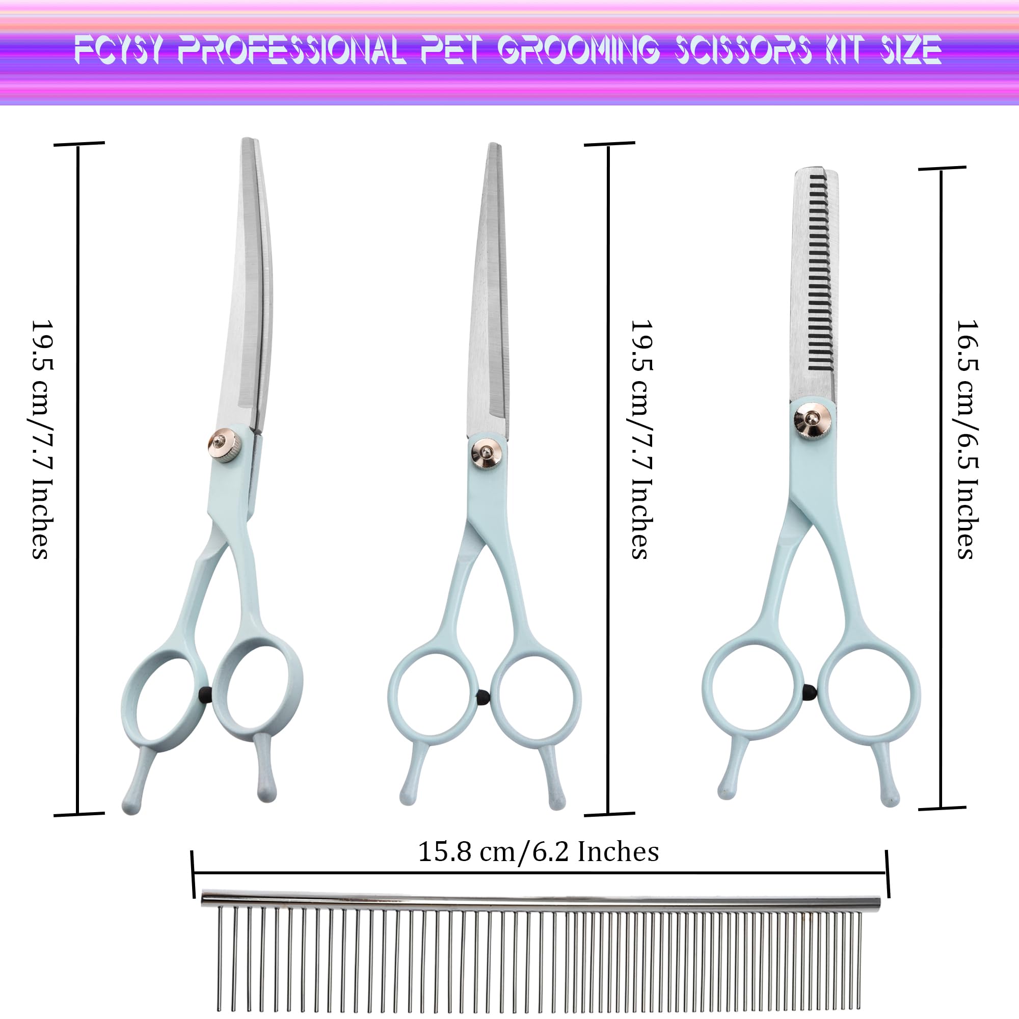 Fcysy 7in curved scissors in use for blending around contours.