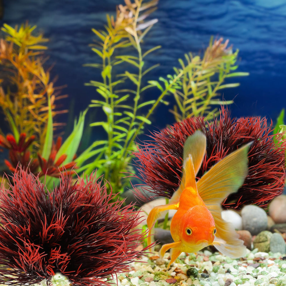 FdcLixuvol durable PVC aquarium plants stay vibrant in aquatic environments.
