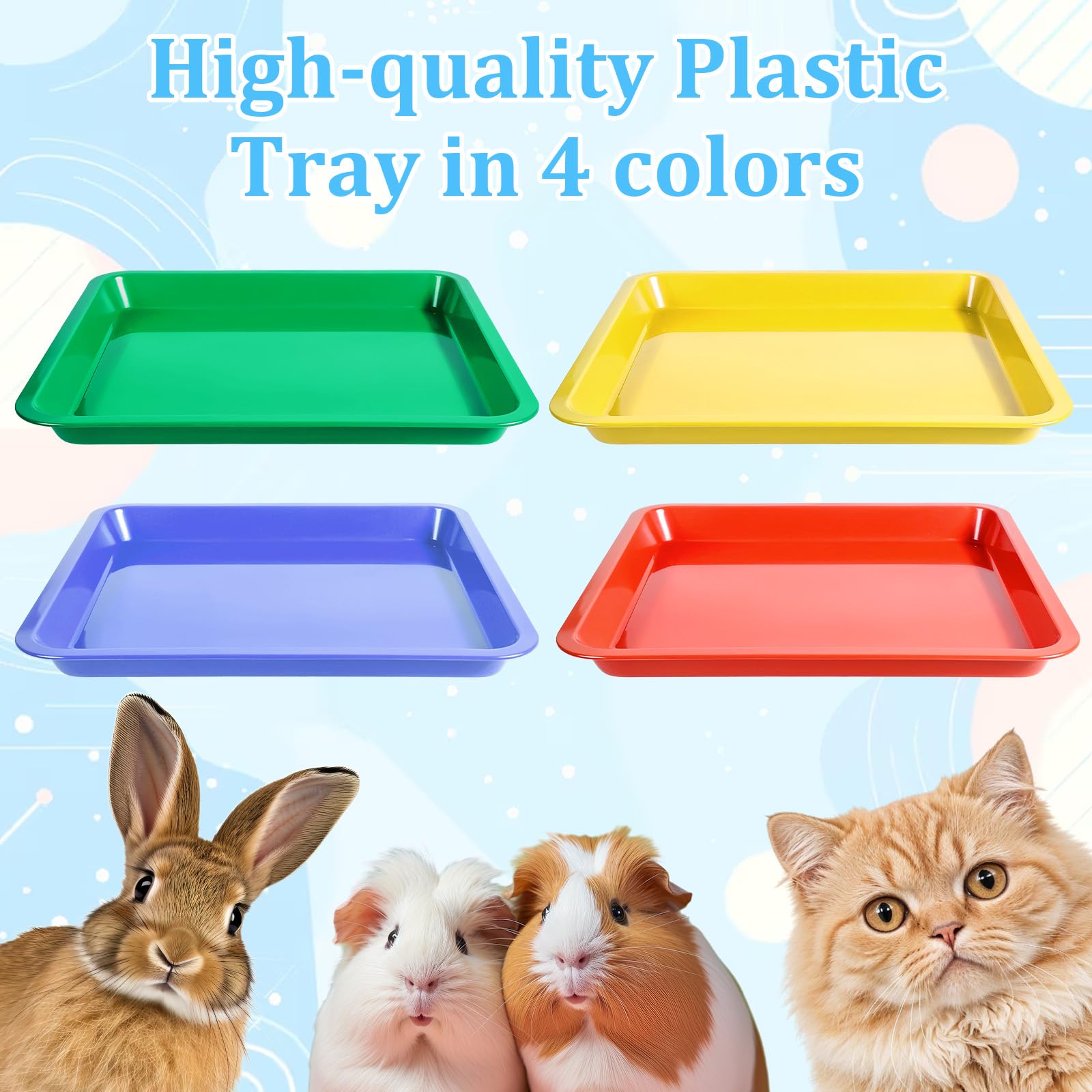 FdcZeyxior 4pc green litter box with compact design for small pets