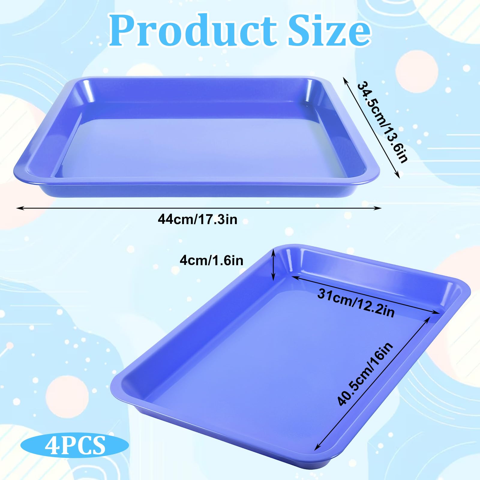 FdcZeyxior 4pc red litter box with easy entry for kittens