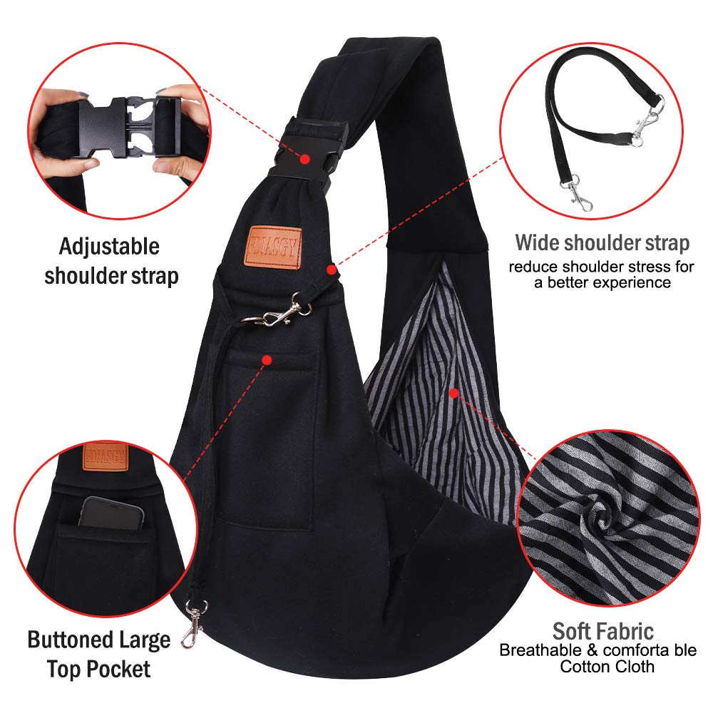 FDJASGY safety latch pocket view highlights convenient storage for keys, treats, and waste bags.
