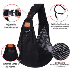 FDJASGY safety latch pocket view highlights convenient storage for keys, treats, and waste bags.