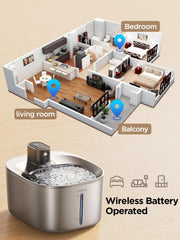 FEELNEEDY stainless steel drinking area promotes hygienic sipping and easy cleaning.