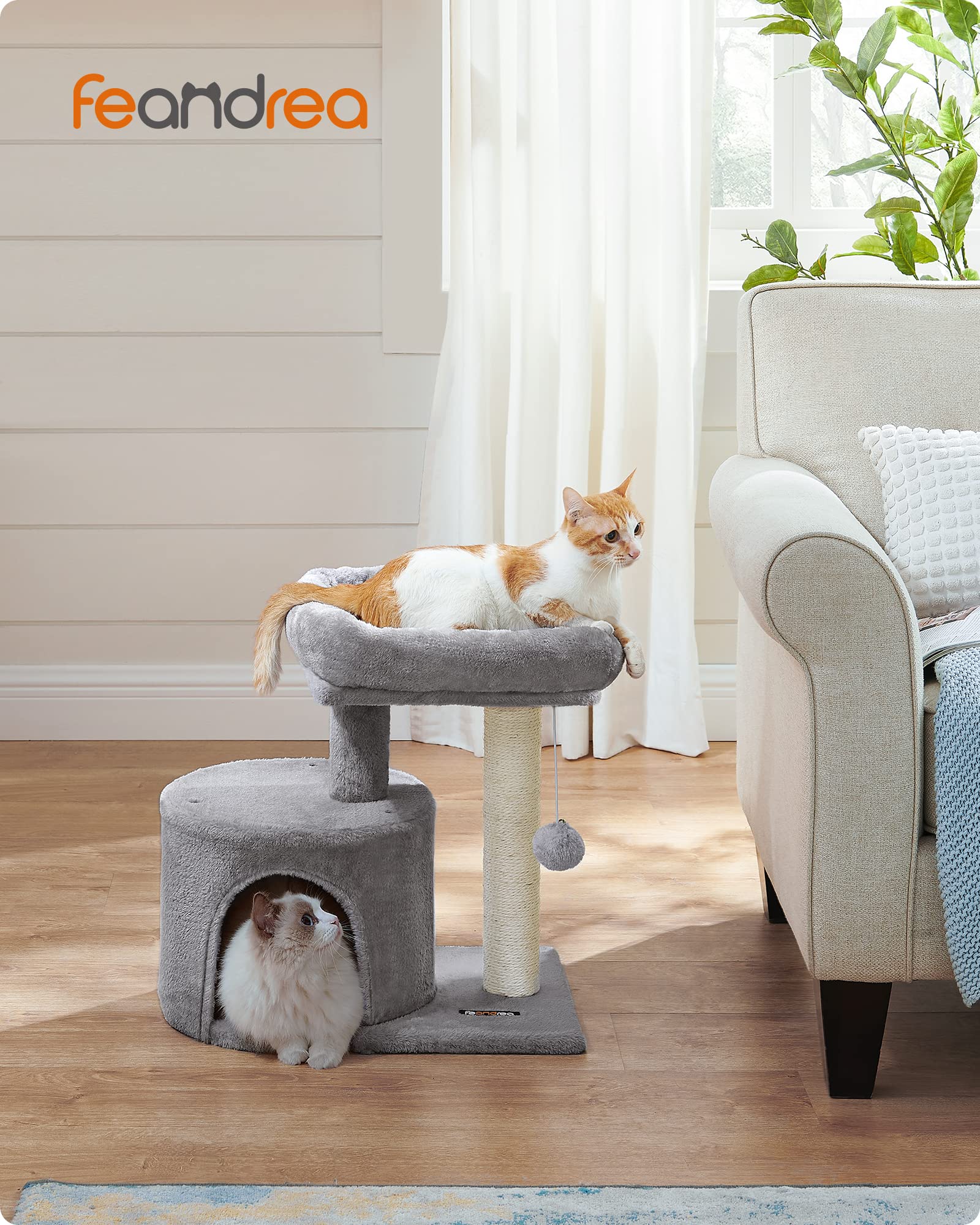 Feandrea condo with padded perch for cozy naps and lounging.
