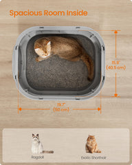 Feandrea litter box top grate reduces litter tracking after use