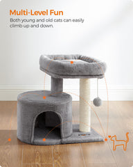 Feandrea cat tree designed for small spaces fits neatly in homes.