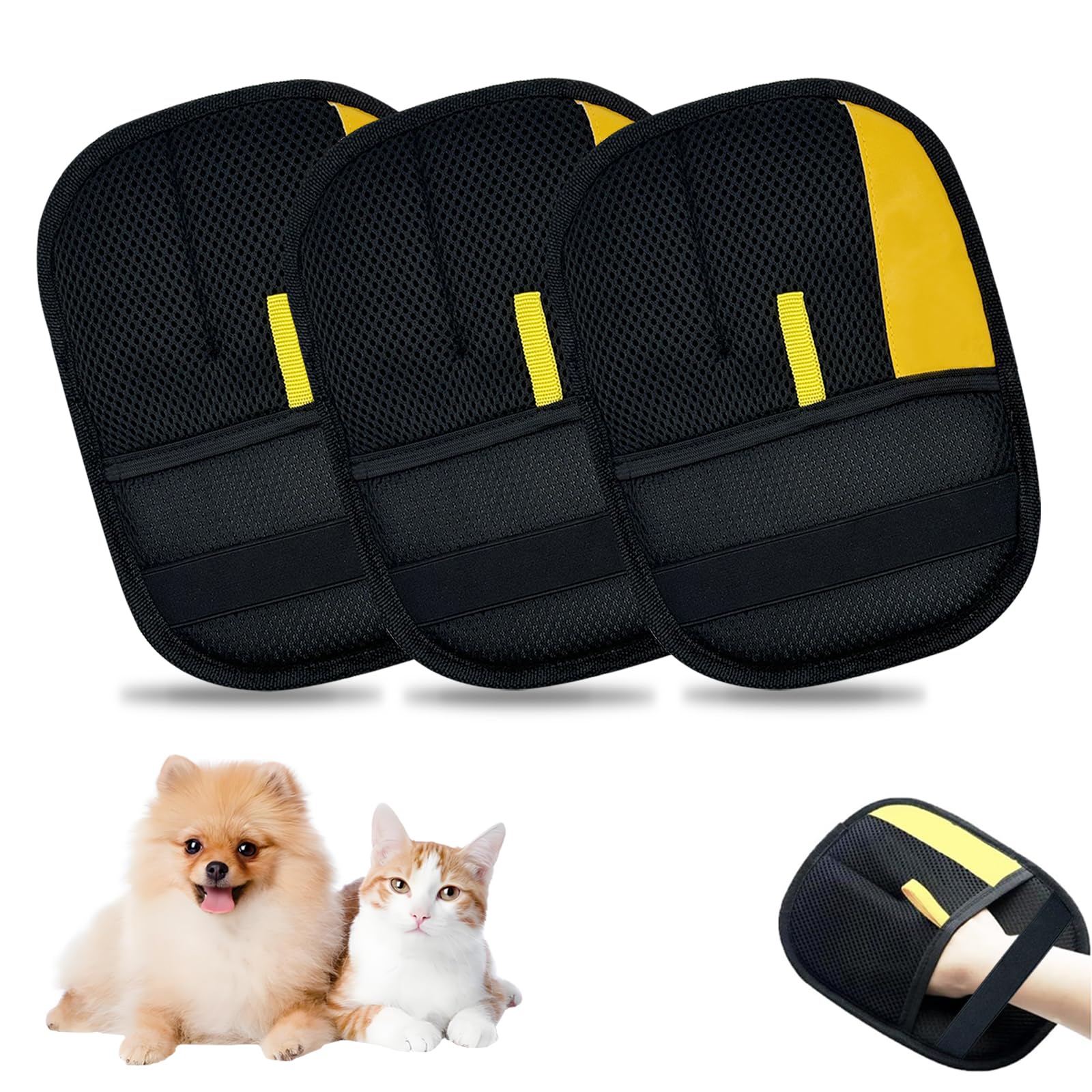 febnwn pet hair removal glove upgraded design removes fur quickly on surfaces