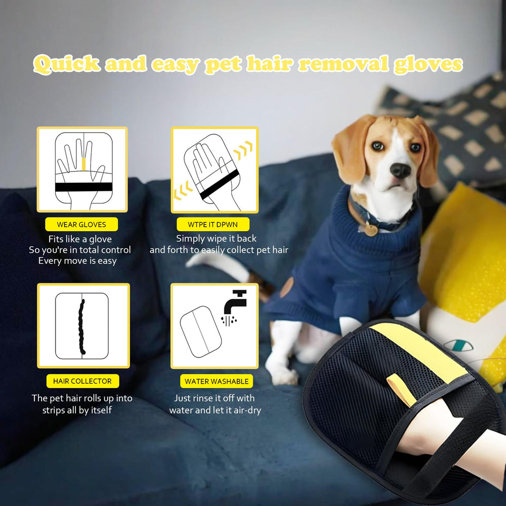 febnwn pet hair removal glove washable reusable keeps cleaning eco-friendly