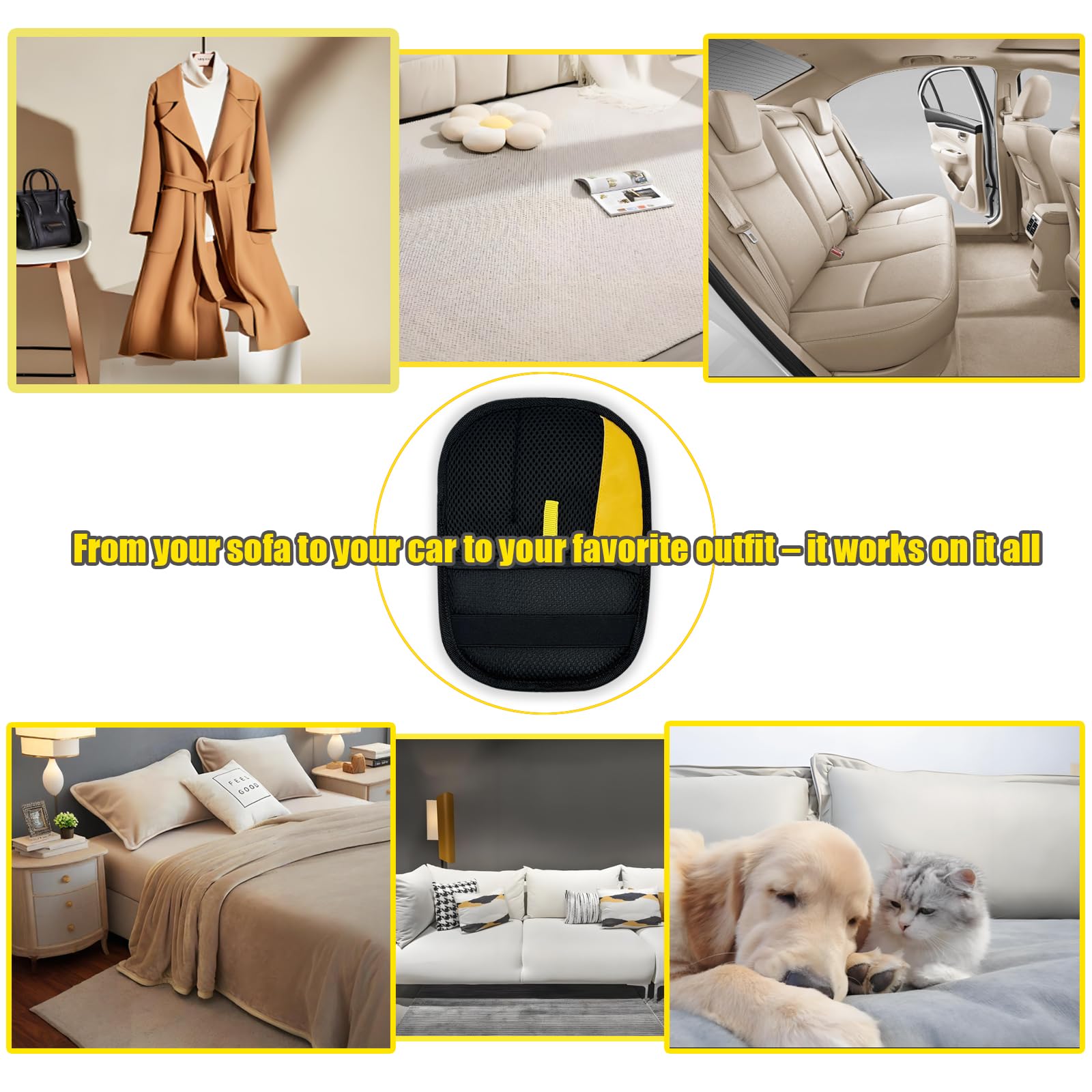 febnwn pet hair removal glove works on car seats for cleaner interiors