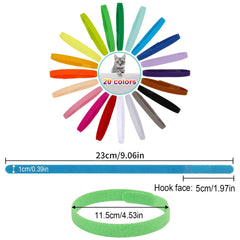 FEBSNOW puppy collars 20-color pack worn on a small dog for easy ID in groups