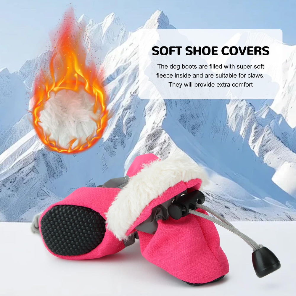 Fecialy dog shoes adjustable fastening ensure secure fit and easy wear.