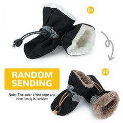 Fecialy dog shoes worn on paw highlight warmth and comfortable coverage