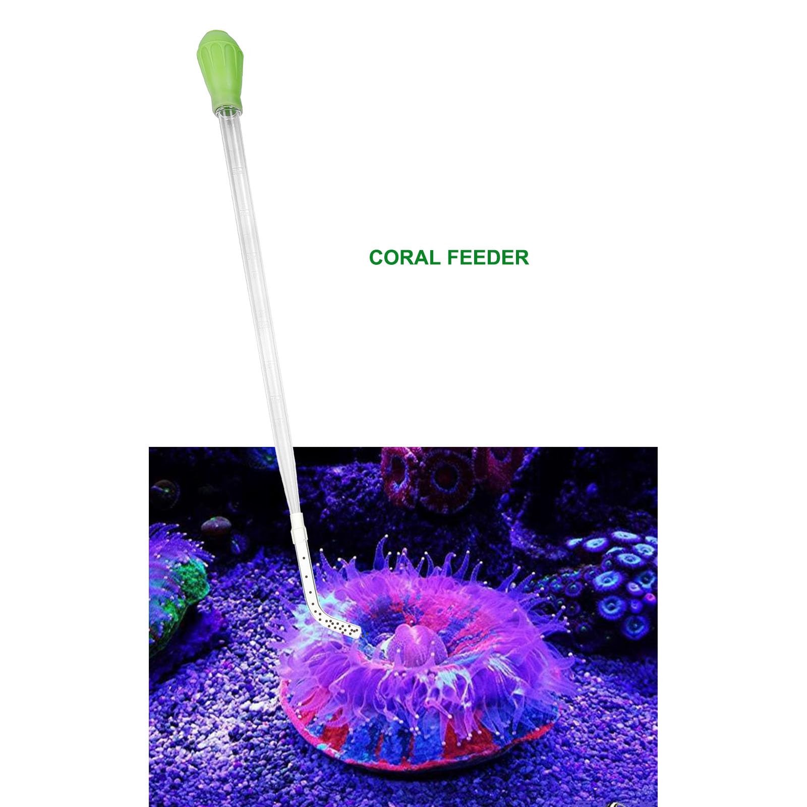 Fecsam aquarium clean tool with 90-degree extension reaching hard-to-reach debris.