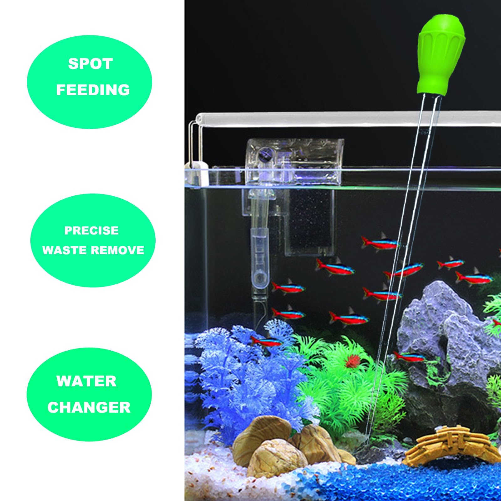 Fecsam aquatic pipette dropper supports gentle feeding and controlled water changes.
