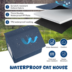Fecuria cat house entrance 8x9 fits small cats and small pets comfortably.