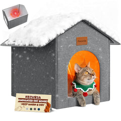 Fecuria outdoor cat house with heat-foil insulation for winter warmth.