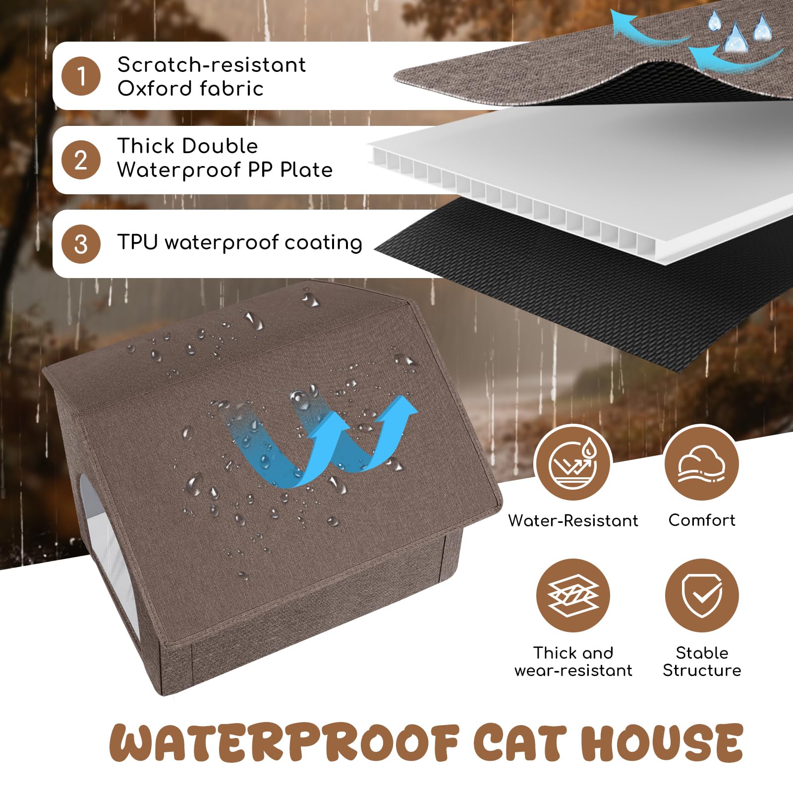 Fecuria insulated cushion inside providing warm, soft resting spot