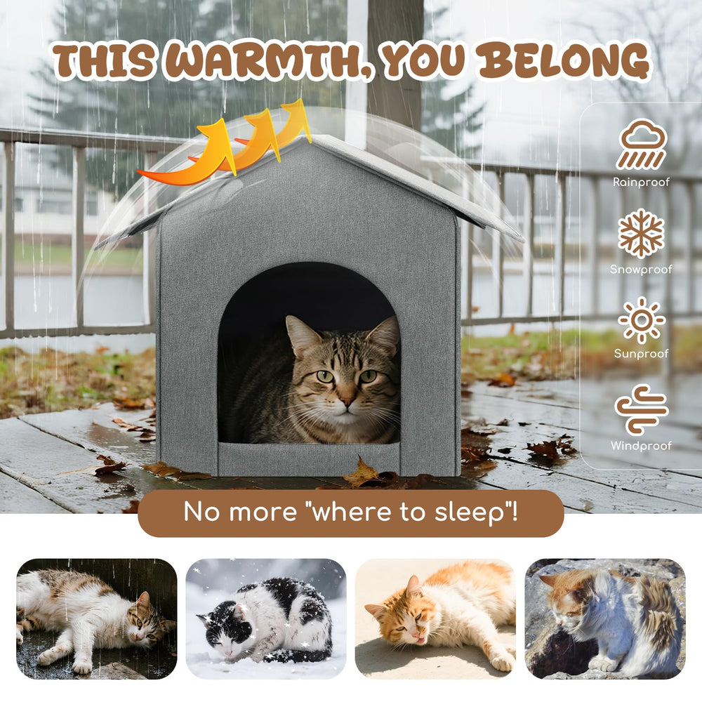 Fecuria Outdoor Cat House TPU coating layer adds moisture barrier.