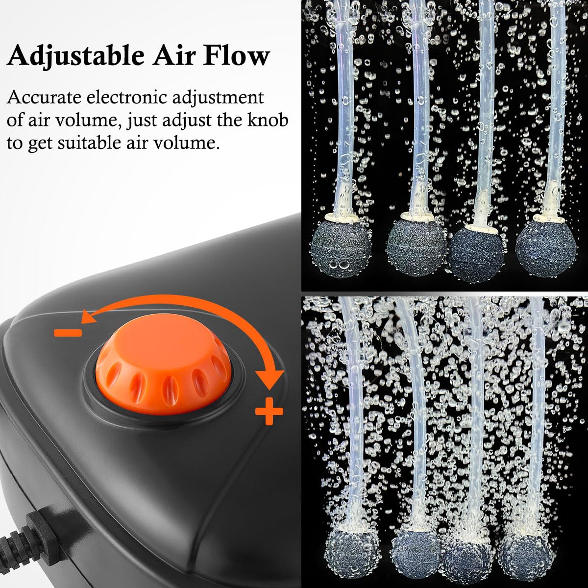 Fedour filter cotton and metal outlets shown for extended pump life