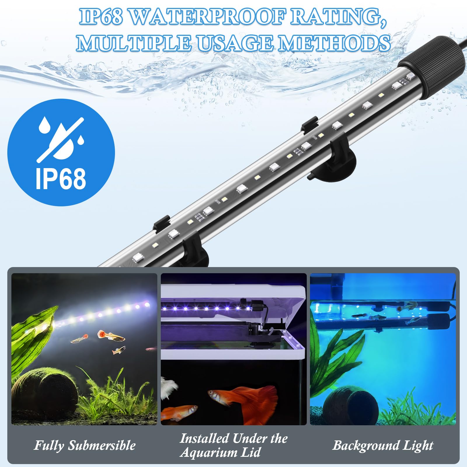 FEDOUR suction cups secure flexible placement under the tank or lid.