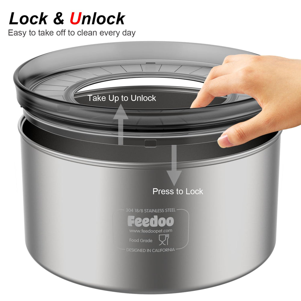 Feedoo bowl is top-rack dishwasher safe for easy cleaning.