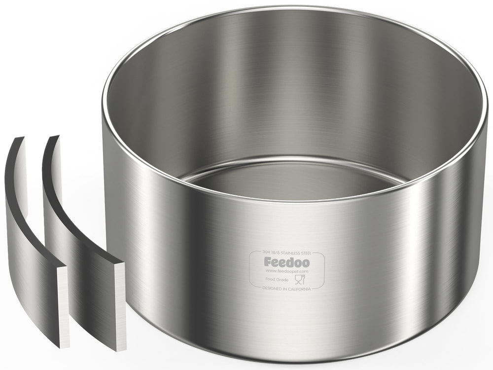 Feedoo 1Gallon double-wall insulated bowl keeps water cooler for longer